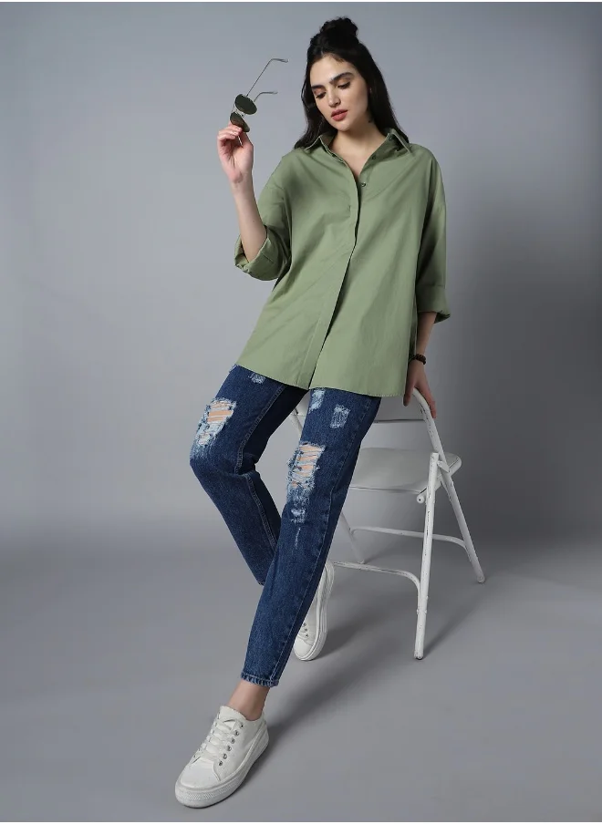 HIGH STAR Women Green Shirts