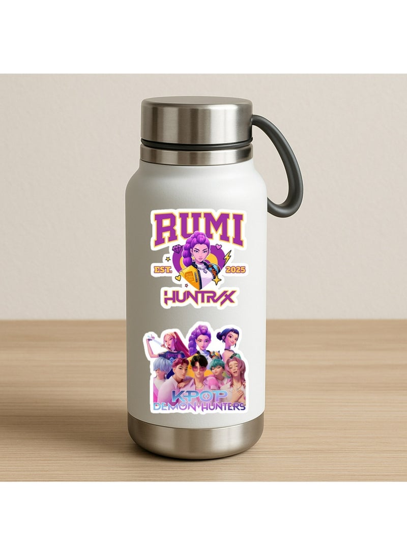 YOUGE 110pcs Kpop Demon Movie Hunters Stickers, Rumi Mira Zoey Saja Boys Jinu, Vibrant Cartoon, Vinyl, Multi-purpose, Indoor, Irregular Sheet, Waterproof PVC, Reusable, Great Gift for Teens - Image 2