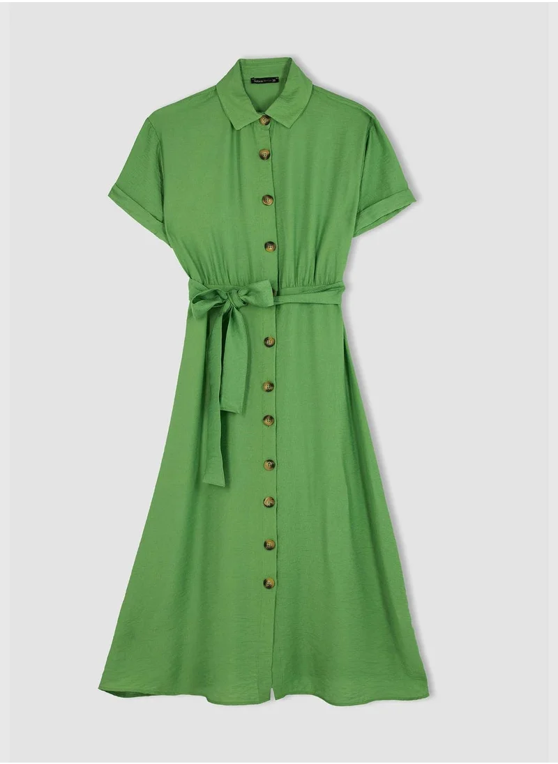 DeFacto Woman Short Sleeve Woven Dress