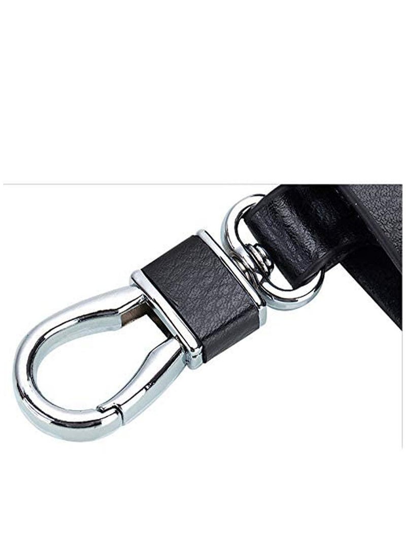 KASTWAVE Unisex Genuine Cow Leather Keychain Bag Men Women Key Holder Organizer Pouch Car Key Case Magnetic Buckle-Black  - Image 4