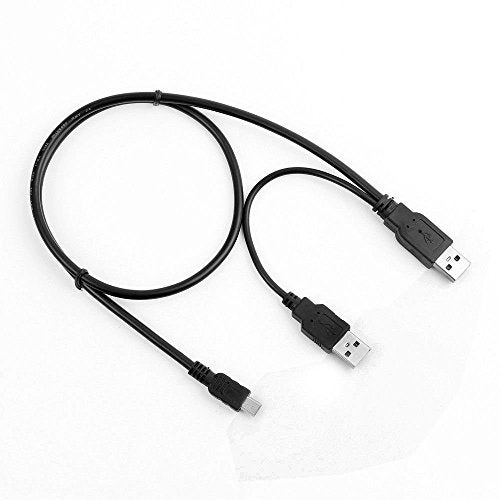 MaxLLTo™ USB Y Charger Data Cable Cord for EMC Iomega eGo USB 2.0 Portable Hard Drive HDD - Image 2