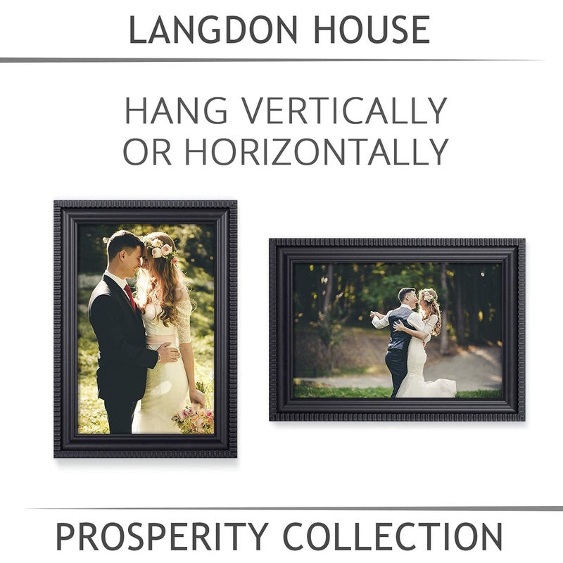 Langdon House 4x6 Picture Frames (Black, 12 Pack), Contemporary Frame Set, Wall Mount or Table Top, Prosperity Collection - Image 5