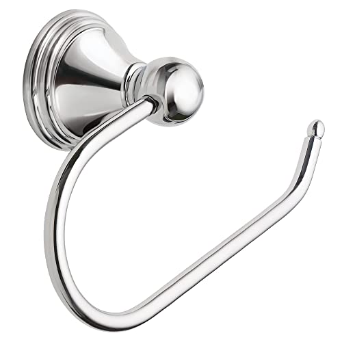 Moen Preston Collection Chrome Single Post Toilet Paper Holder, Wall Mounted Hanging Toilet Tissue Holder, DN8408CH - Image 1