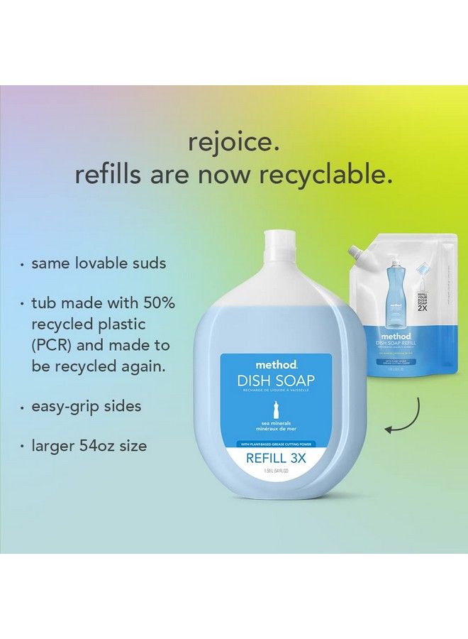 Method Dish Soap Refill Lime + Sea Salt Recylable Bottle Biodegradable Formula Tough On Grease 54 Fl Oz (Pack Of 1) - Image 5