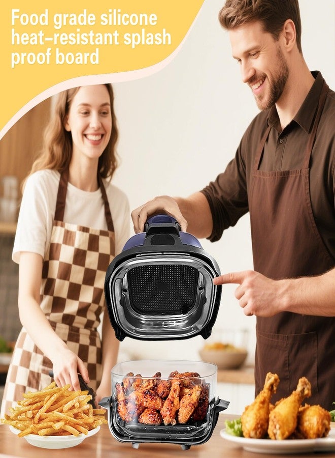Volpki 2 Pcs Ninja Air Fryer Splatter Screen, Silicone Combi Accessories For Ninja Crispi Fn101, Reusable Air Fryer Replacement Parts(Updated Version with Larger Cooling Holes) - Image 5