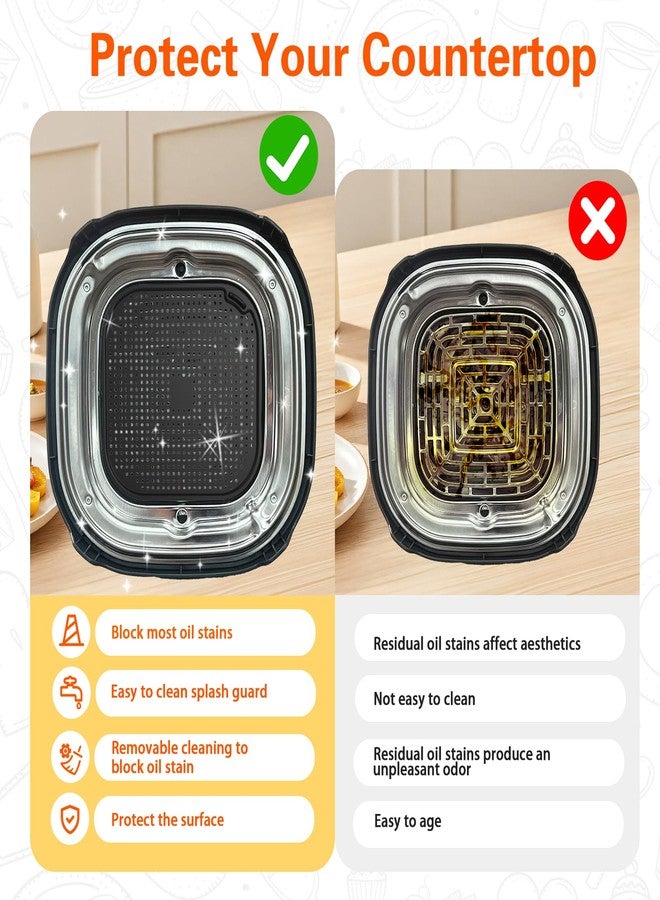 Volpki 2 Pcs Ninja Air Fryer Splatter Screen, Silicone Combi Accessories For Ninja Crispi Fn101, Reusable Air Fryer Replacement Parts(Updated Version with Larger Cooling Holes) - Image 2