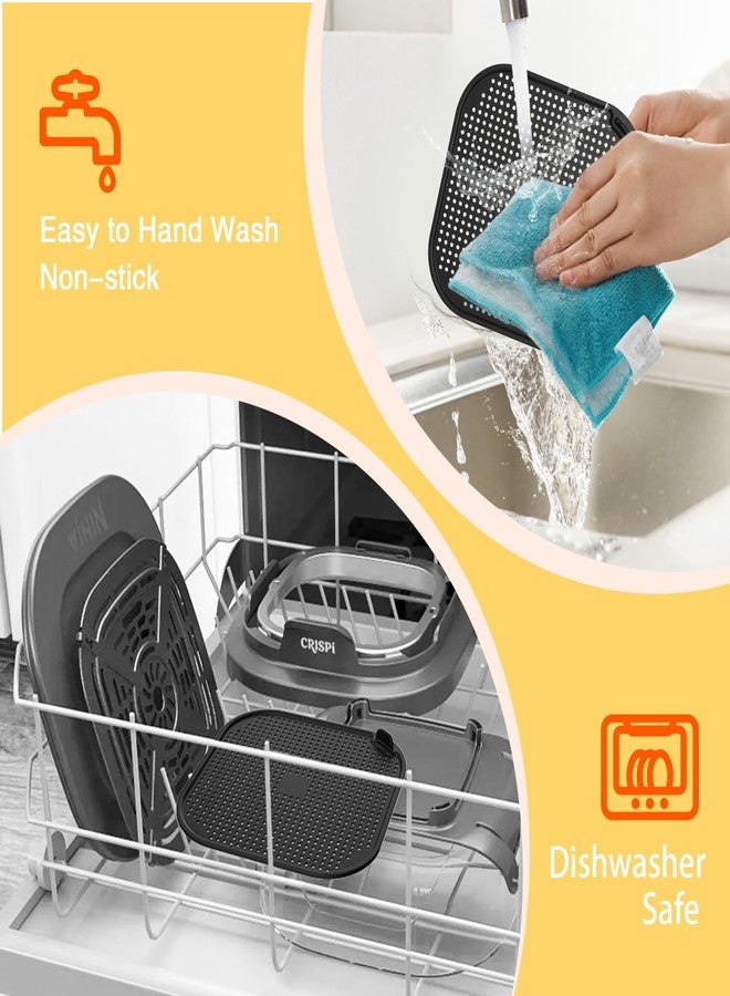 Volpki 2 Pcs Ninja Air Fryer Splatter Screen, Silicone Combi Accessories For Ninja Crispi Fn101, Reusable Air Fryer Replacement Parts(Updated Version with Larger Cooling Holes) - Image 4