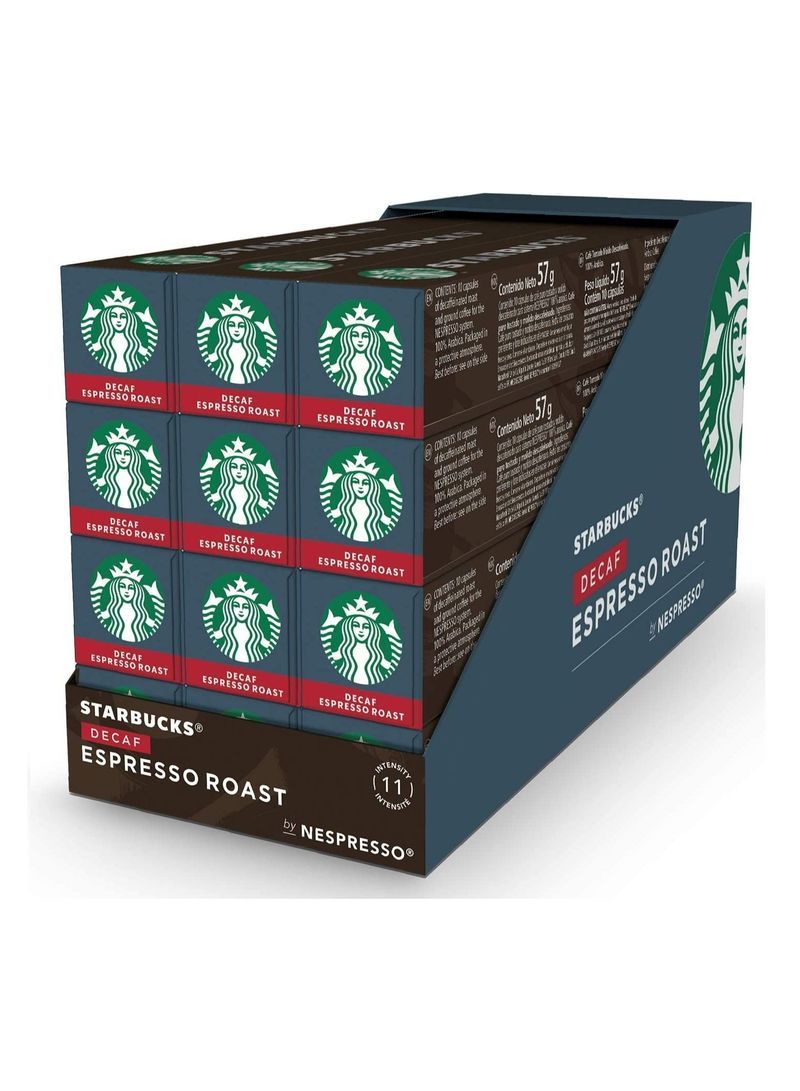 ستاربكس كبسولات قهوة نسبرسو منزوعة الكافيين اسبريسو محمصة 57 جرام عبوة من 12 قطعة - Image 1