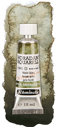 Schmincke HORADAM AQUARELL Super Granulation 14 945 006 Forest Grey 15 ml tube very strong granulating colors finest super granulating watercolors - Image 1