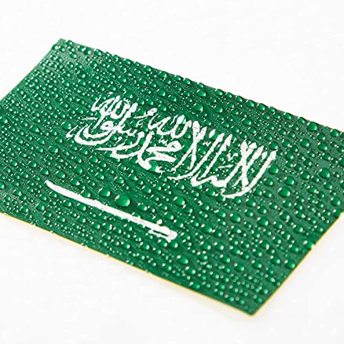 CANTENDO 5Pcs Saudi Arabia Flag Decal Sticker - Saudi Arabian Flag Reflective Vinyl Car Stickers - for Car Window Bumper Waterproof Sticker (2.5 x 4.5 Inch) - Image 3