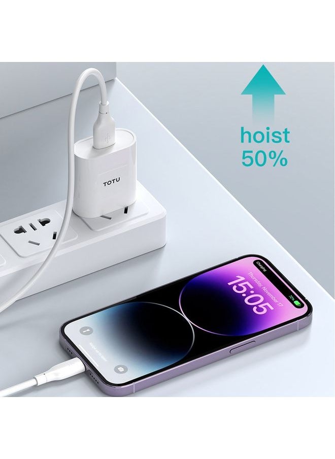 Totu TOTU CB-3 Series USB-C / Type-C to USB-C / Type-C Fast Charge Data Cable, Length:1m(White)  - Image 4
