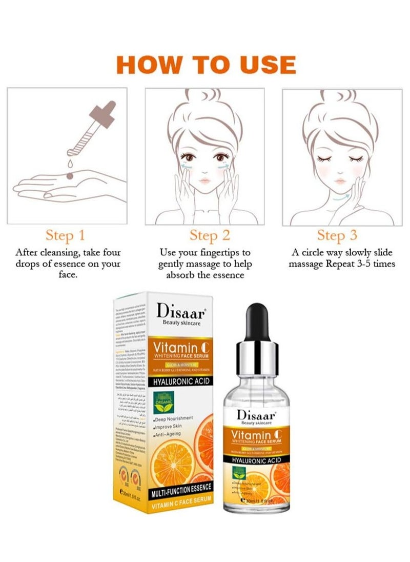 Disaar Vitamin C Brightening & Hydrating Face Serum  30ml  - Image 4