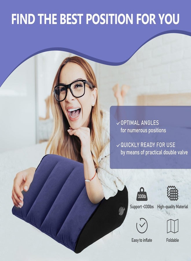 Prosixtoy وسادة رفع الساقين بروسيكستوي سريعة النفخ والتفريغ (زرقاء) - Image 2