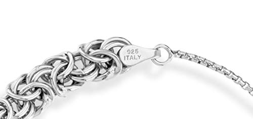 Miabella Italian 925 Sterling Silver, 18K Gold Plated Byzantine Bolo Bracelet for Women, Adjustable Bracelet, Handmade in Italy (sterling-silver) - Image 5