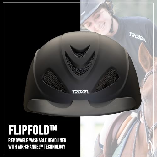 Troxel Liberty Ultralight Horse Riding Helmet, Low-Profile Adjustable Design, Safety Horseback Riding Gear, Extra Large (7-3/8-7-3/4), Black Duratec - Image 3