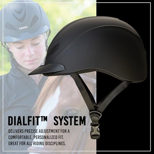 Troxel Liberty Ultralight Horse Riding Helmet, Low-Profile Adjustable Design, Safety Horseback Riding Gear, Extra Large (7-3/8-7-3/4), Black Duratec - Image 4