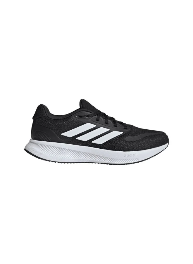 اديداس adidas RUNFALCON 5 WIDE Black Running SHOES for Men - 6