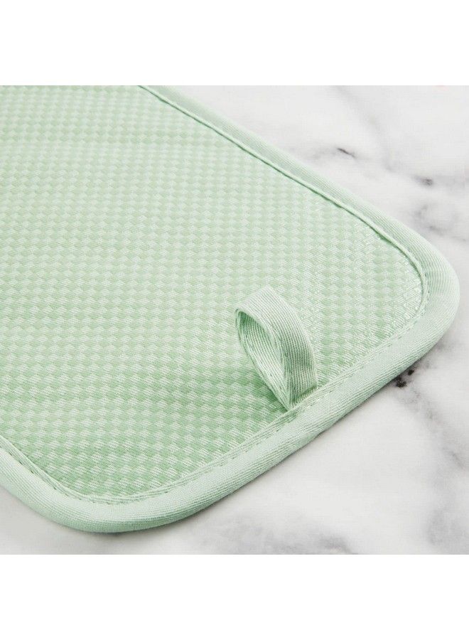 KitchenAid طقم حامل أواني غينغهام 2 قطعة فستق 7 بوصة × 10 بوصة - Image 5