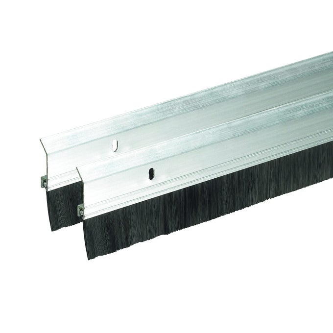 SB36 EXTRA BRUSH DOOR SWEEP 2INCH X 36INCH LONG SILVERALUMINUM 2PACK