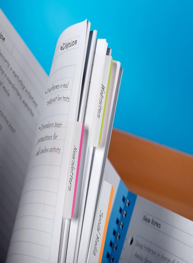بوست-إت علامات لاصقة من نوع Post-it، مقاس 2 بوصة × 1.5 بوصة، 5 مجموعات من علامات الكتب بألوان متنوعة لوضع علامات مرجعية، وتدوين الملاحظات، والقراءة، والتذكيرات، ألوان أصفر، أحمر، أخضر، أزرق، وبرتقالي (إجمالي 30 علامة) - Image 4