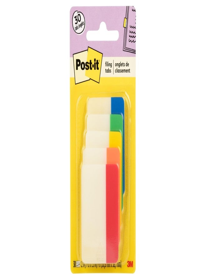 بوست-إت علامات لاصقة من نوع Post-it، مقاس 2 بوصة × 1.5 بوصة، 5 مجموعات من علامات الكتب بألوان متنوعة لوضع علامات مرجعية، وتدوين الملاحظات، والقراءة، والتذكيرات، ألوان أصفر، أحمر، أخضر، أزرق، وبرتقالي (إجمالي 30 علامة) - Image 1