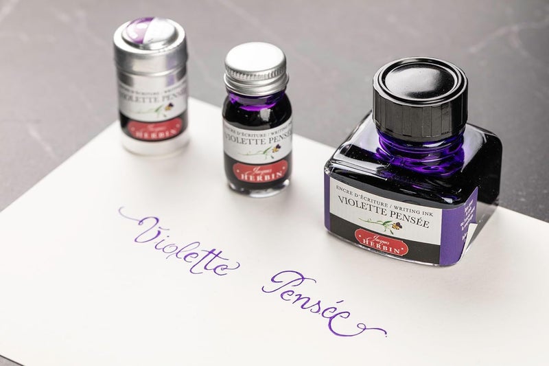 Jacques Herbin Writing Ink Cartridges - Violette Pensée (Violet Thought) Pack 6 - Image 4