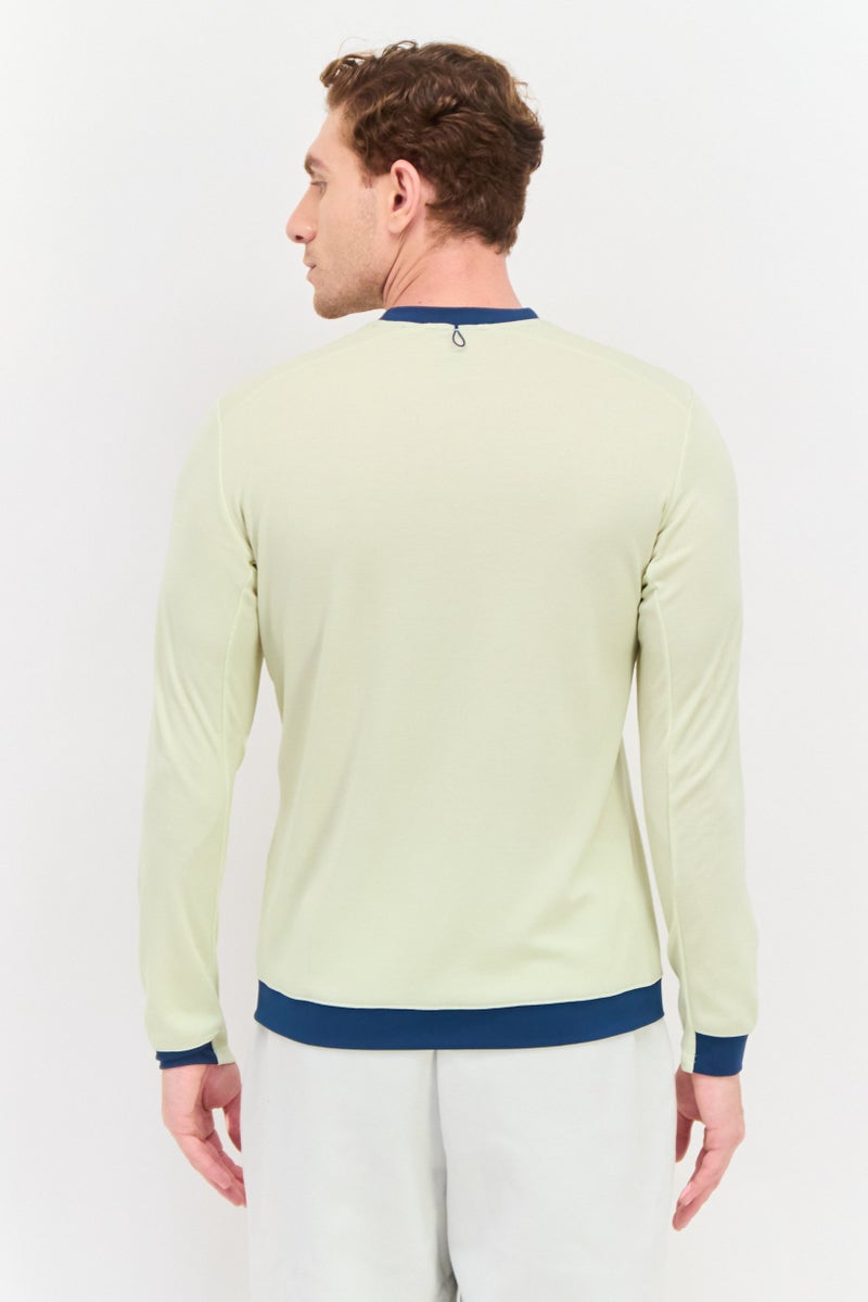 Brooks Men Sportswear Fit Long Sleeve Running T Shirt, Off White - Image 3