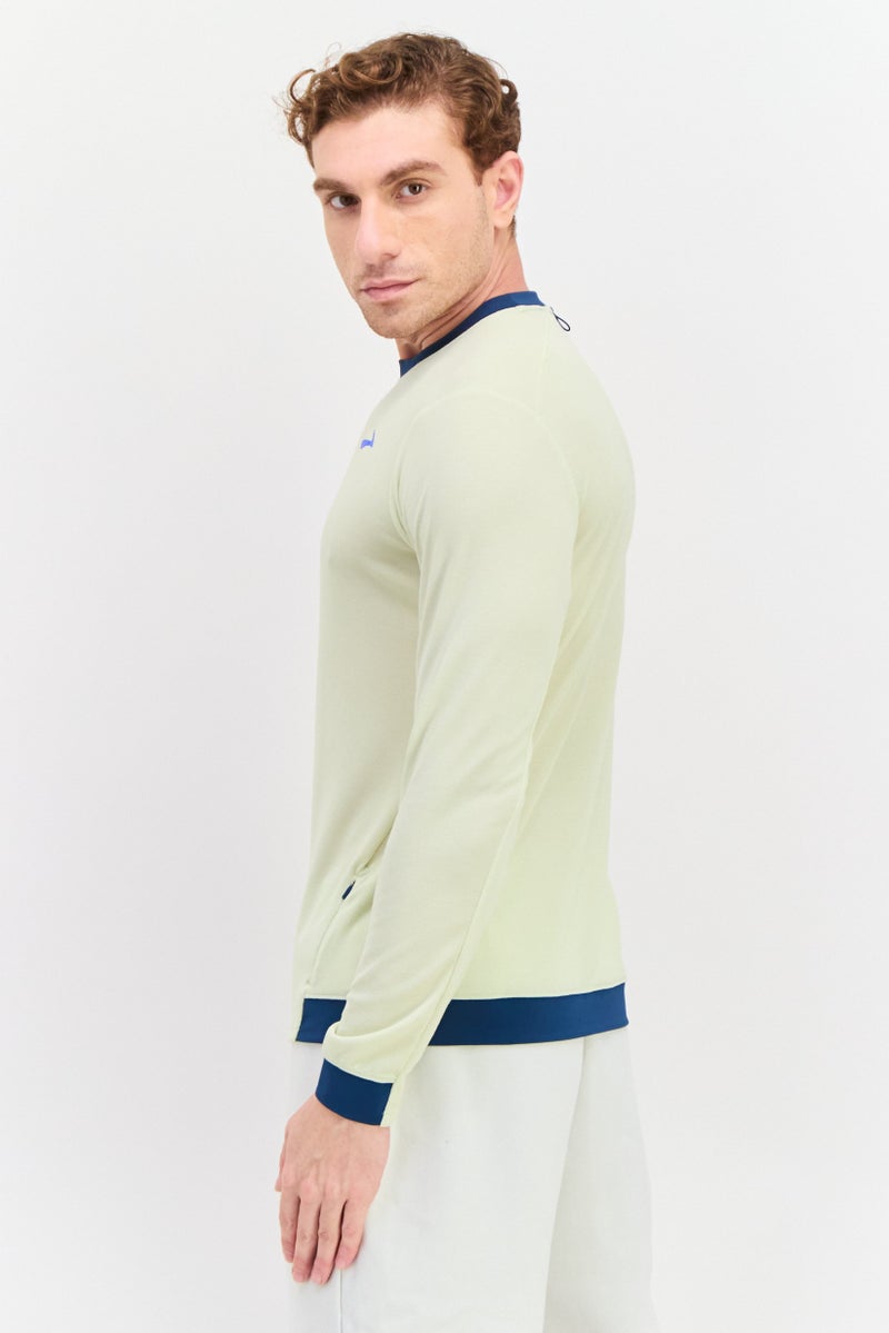 Brooks Men Sportswear Fit Long Sleeve Running T Shirt, Off White - Image 2