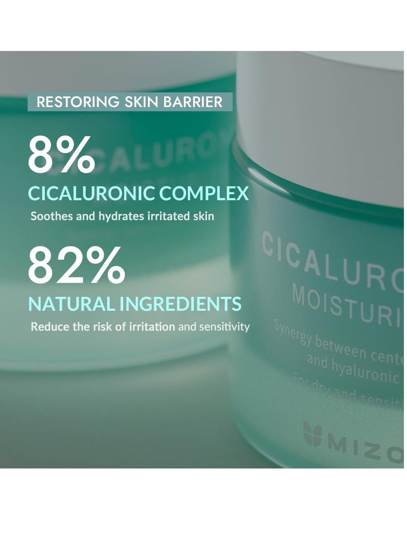 MIZON MIZON Cicaluronic MOISTURIZER Centella Asiatica and Hyaluronic Acid Shea Butter Rich moisturizer Soothing Hydrating Korean Skincare (1.69 fl oz/50ml)  - Image 3