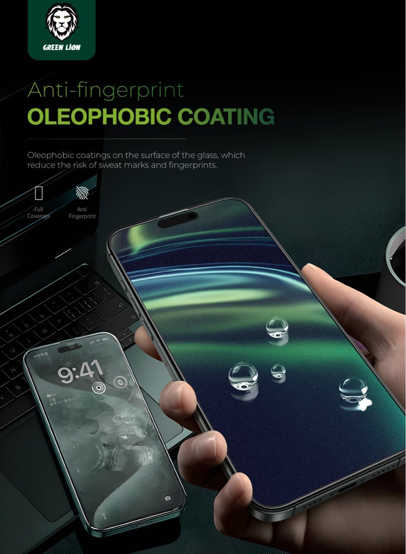 GREEN LION iPhone 16 Screen Protector / Diego Pet Privacy Full Curved Glass / Anti Peeping / Anti Fingerprint / Anti Scratch / Anti Shatter Soft Edge / Grease Resistance / Highly Responsive - Black Edge/Privacy - Image 2