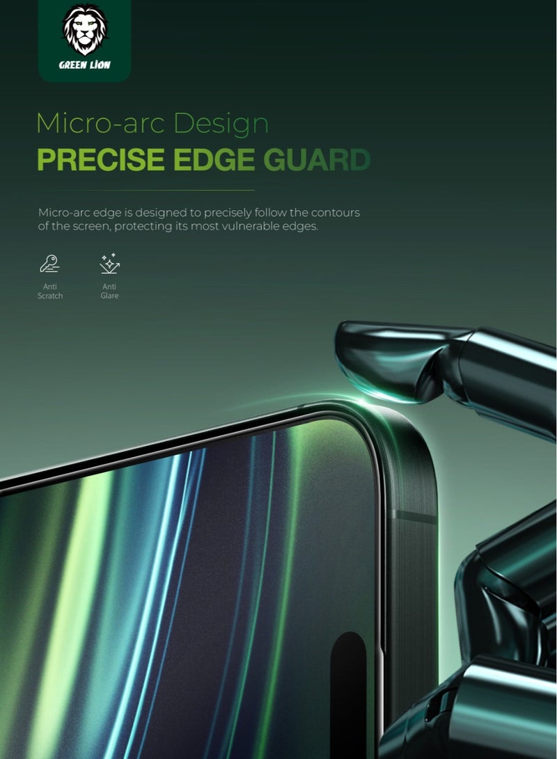 GREEN LION iPhone 16 Screen Protector / Diego Pet Privacy Full Curved Glass / Anti Peeping / Anti Fingerprint / Anti Scratch / Anti Shatter Soft Edge / Grease Resistance / Highly Responsive - Black Edge/Privacy - Image 5