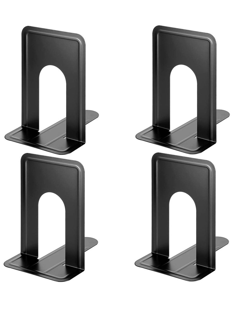 Daytoyz MaxGear Universal Bookends for Shelves Premium Non-Slip Heavy Duty Metal Book Ends for Books Movies CDs Video Games Black  - Image 1