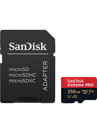 Extreme Pro microSD UHS I Card for 4K Video on Smartphones, Action Cams & Drones 200MB/s Read, 140MB/s Write 256 GB SDSQXCD-256G-GN6MA - view 4