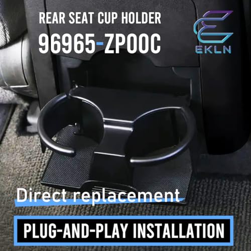 EKLN Black Rear Seat Cup Holder Insert Console Box Assembly fits for 2005-2019 Nissan Frontier Xterra Pathfinder Replacement OE# 96965-ZS00A 96965-ZP00C 96965-ZP00D - Image 2