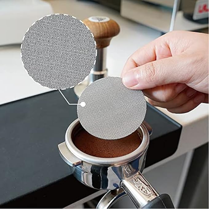WATCHGET 51Mm Espresso Puck Screen 17Mm Thickness Reusable Stainless Steel Professional Barista Coffee Filter Mesh Plate For Portafilter Basket - Image 4