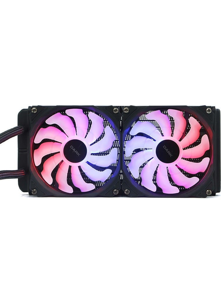 Dark Aquaforce W247 240MM 2X12CM Argb LED Fan + Pump Intel & Amd Compatible Liquid Cooling System (DKCCW247)  - Image 1