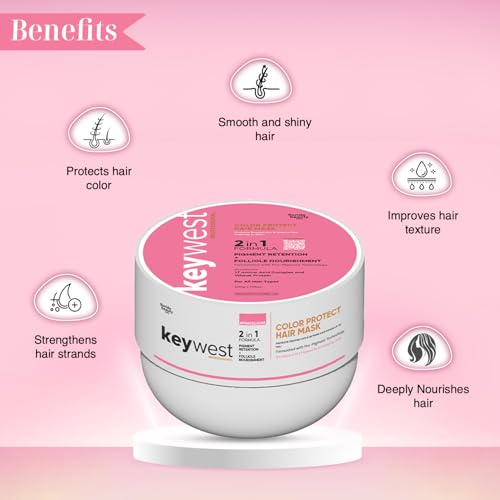 Keywest Professional Color Protect Hair Mask 200gm for All Hair Types Women Men | Protects Hair Color | Improves Hair Texture | Deeply Nourishes Hair - Image 2