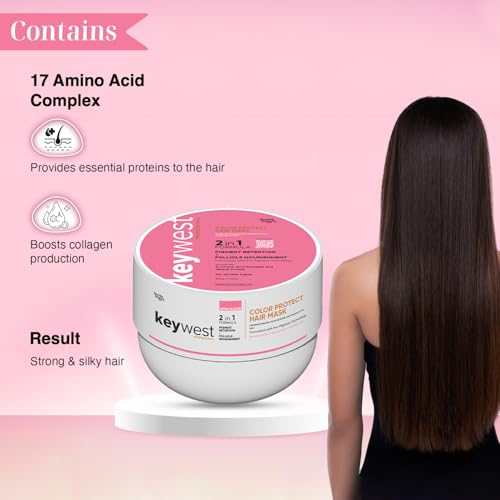 Keywest Professional Color Protect Hair Mask 200gm for All Hair Types Women Men | Protects Hair Color | Improves Hair Texture | Deeply Nourishes Hair - Image 3
