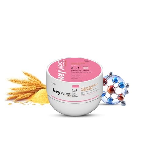 Keywest Professional Color Protect Hair Mask 200gm for All Hair Types Women Men | Protects Hair Color | Improves Hair Texture | Deeply Nourishes Hair - Image 1