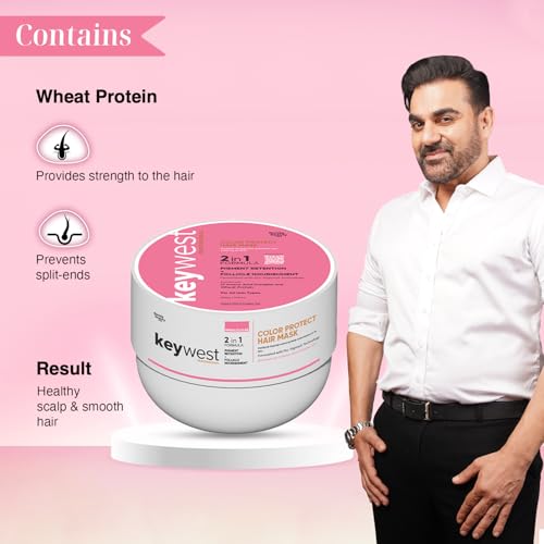 Keywest Professional Color Protect Hair Mask 200gm for All Hair Types Women Men | Protects Hair Color | Improves Hair Texture | Deeply Nourishes Hair - Image 4