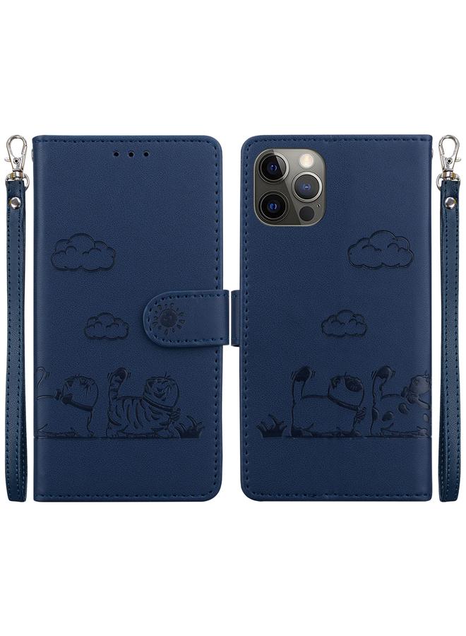 Zaboon Case For iPhone 12 / 12 Pro Cute Cats RFID Leather Phone Case - Image 1