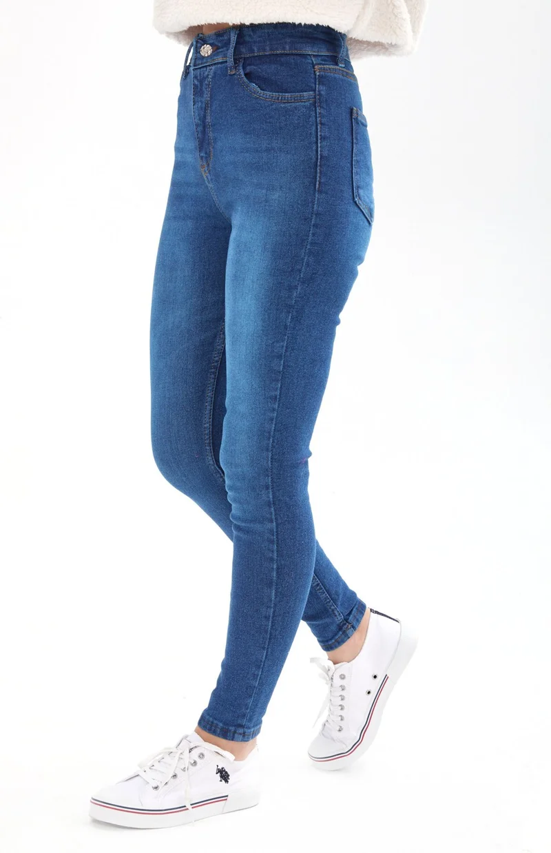 Tofisa 23659-BLUE Skinny Lycra Jeans
