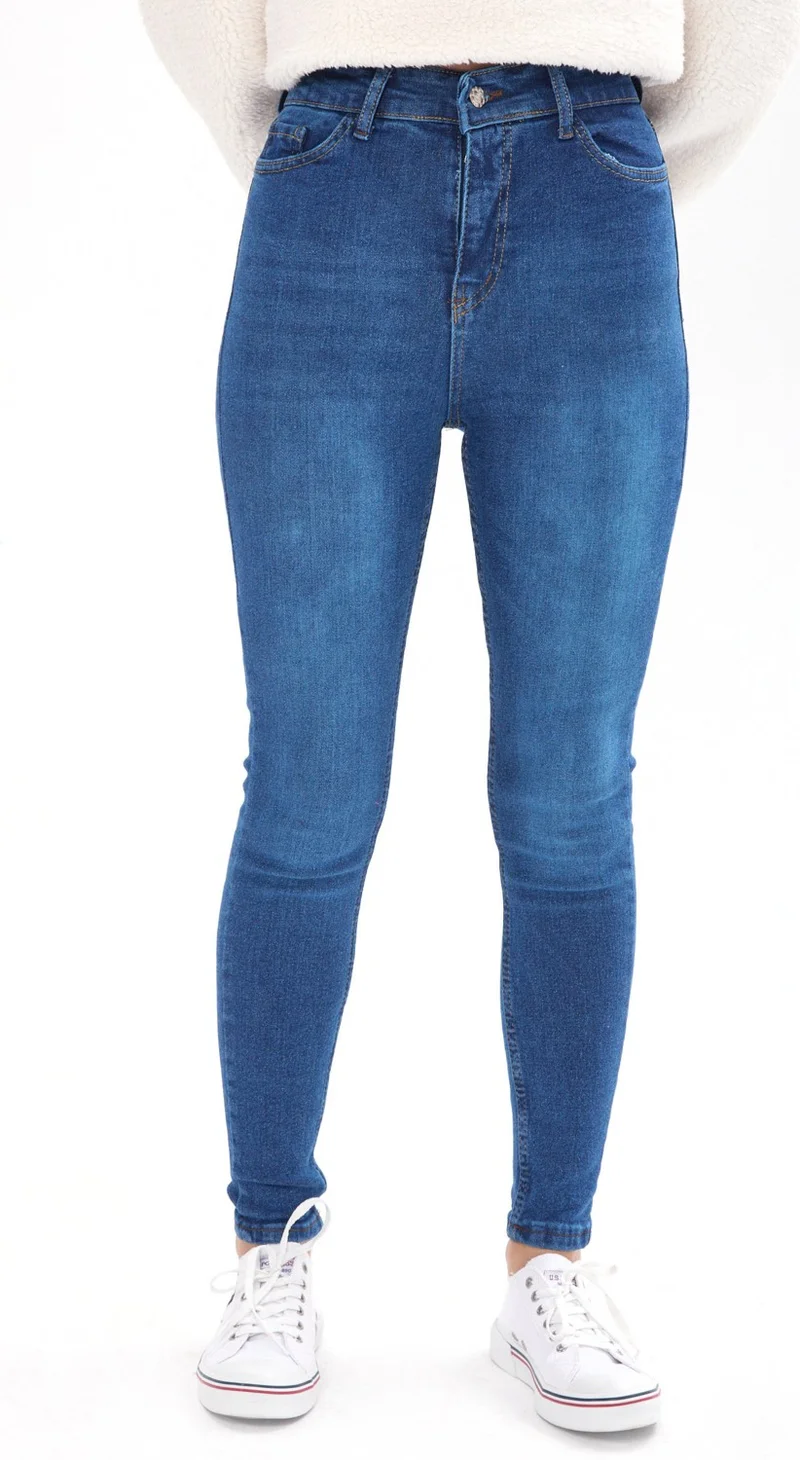 Tofisa 23659-BLUE Skinny Lycra Jeans