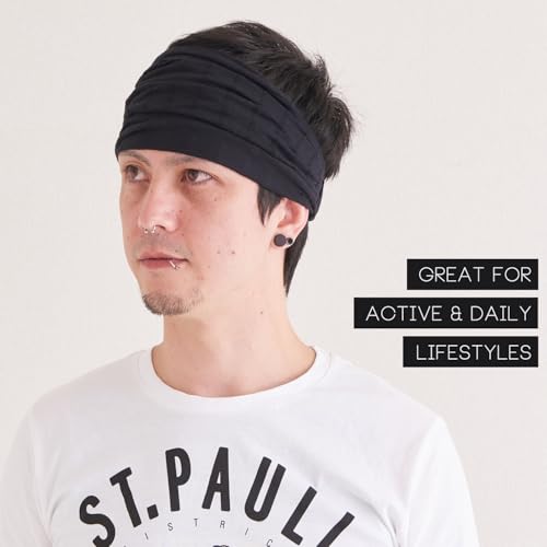Charm Bandana Headband for Men & Women, 100% Cotton, Non-Slip, Moisture Absorbing Sweat Band for Sports and Daily Styling - Image 4
