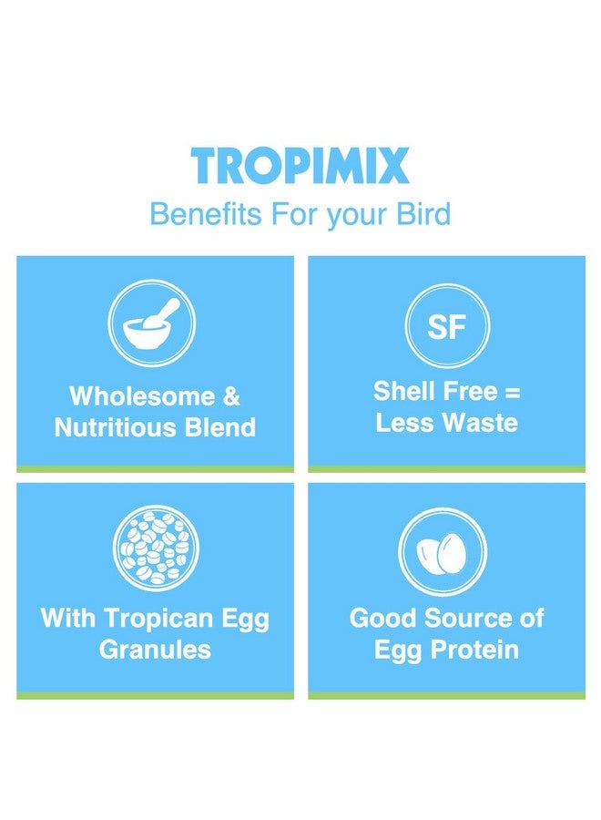 HARI Tropimix Bird Food for Budgies, Canaries And Finches, Hagen Parrot Food with Seeds, Egg, Fruits and Vegetables, Egg Food Mix, 8 lb Bag - Image 5