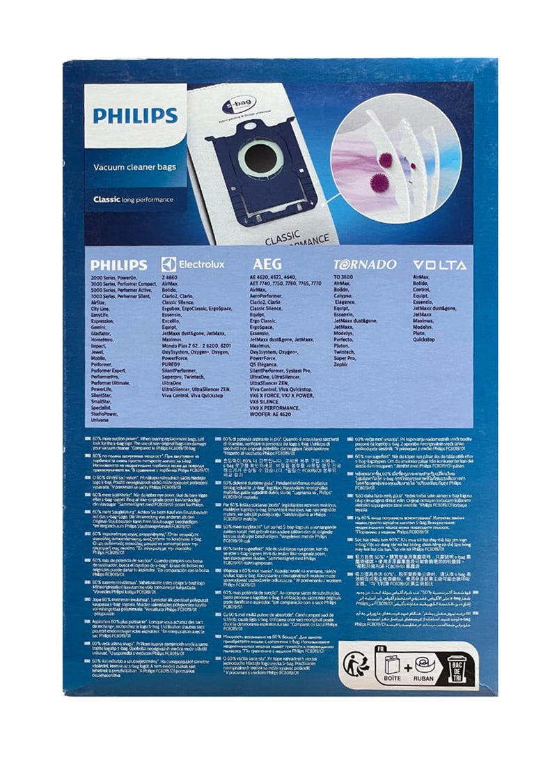 Philips Vacuum Dust Bag FC8021/03 White/Blue - Image 2