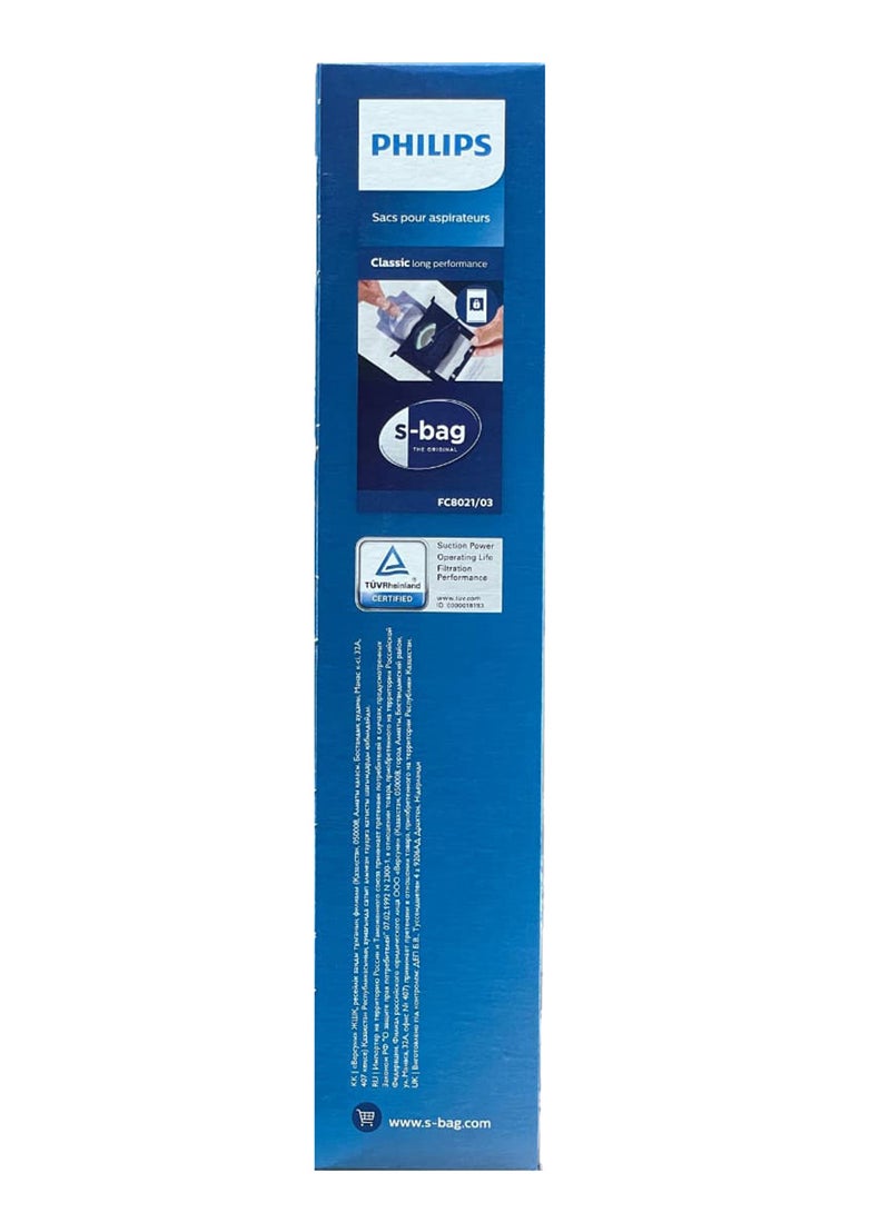 Philips Vacuum Dust Bag FC8021/03 White/Blue - Image 3
