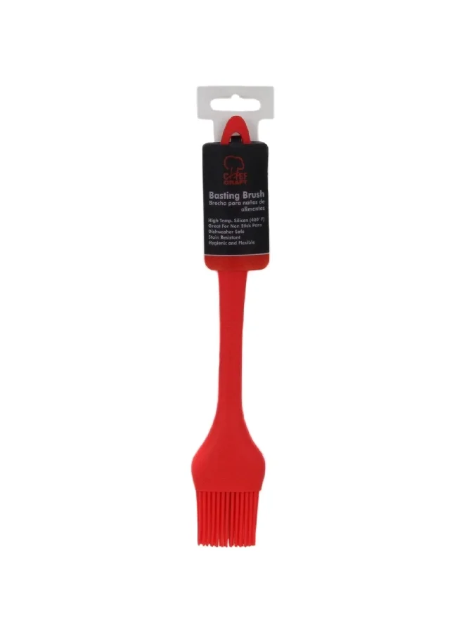 Chef Craft Premium Dishwasher Safe Silicone Basting Brush Red 10.25inch 13070