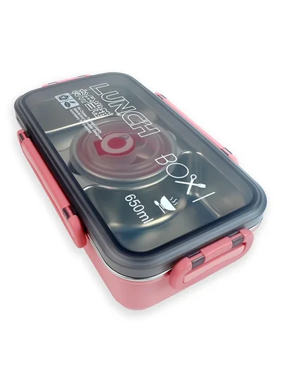 LITTLE SURPRISE BOX Little Surprise Box,Pink Centre Dip Stainless Steel Lunch Box For Kids And Adults