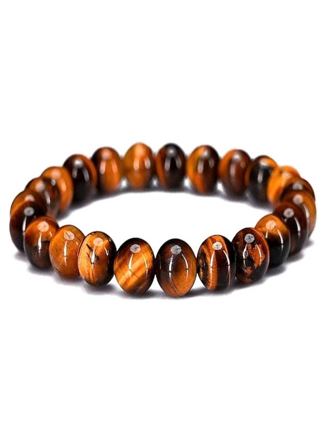 STYOLLO Certified Tiger Eye Bracelet For Men & Women Original Natural 8mm Crystal Stone - Astrology Bracelet For Focus, Confidence, Wealth, Prosperity, Stress Relief Courage & Protection-Pack of 1 - Image 1